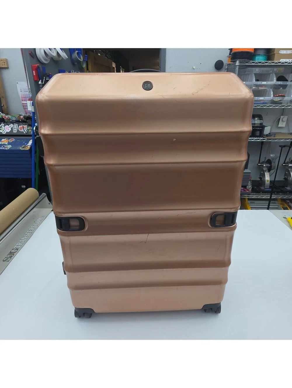 Revo Large Hard Shell Spinner Suitcase Luggage in Bronze